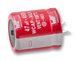 WURTH ELEKTRONIK 861111483009 Electrolytic Capacitor, Snap-in, 180 µF, 450 V, ± 20%, Snap-In, 2000 hours @ 105°C