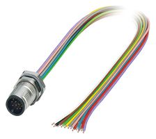 PHOENIX CONTACT 1437122 Sensor Cable, M12 Plug, Free End, 12 Positions, 500 mm, 19.6 "