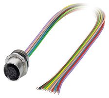 PHOENIX CONTACT 1556252 Sensor Cable, M12 Receptacle, Free End, 12 Positions, 500 mm, 19.6 "