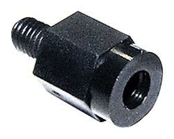 ETTINGER 005.44.418 Standoff, Black Plated, Nylon 6.6 (Polyamide 6.6), M4, Hex Male-Female, 18 mm, 26 mm