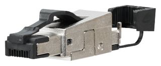 METZ CONNECT 130E405032-E Modular Connector, RJ45 Plug, 1 x 1 (Port), 8P8C, Cat6a, IP20, Cable Mount