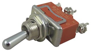PANASONIC T115D-AULF Toggle Switch, Standard Type, On-On, SPDT, Non Illuminated, T-15 Series, Panel Mount, 15 A