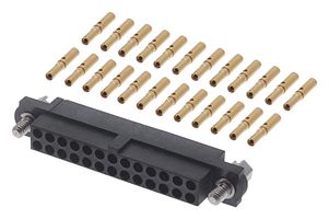 HARWIN M80-4602605 Rectangular Connector, Jackscrews, Datamate J-Tek M80, 26 Contacts, Receptacle, 2 mm, Crimp, 2 Row