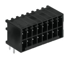 WAGO 713-1428 Terminal Block, Header, 3.5 mm, 16 Ways, 10 A, 160 V, Through Hole Right Angle