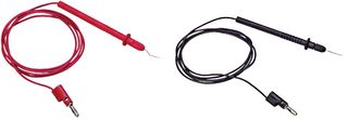 POMONA 6235 Test Lead Set, Test Tip Probe to 4mm Banana Plug, 1.2 kV, 5 A, 1.219 m, 2 Leads