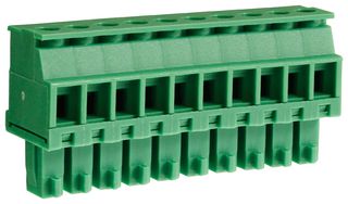 CAMDENBOSS CTBP92VE/10S Pluggable Terminal Block, 3.81 mm, 10 Ways, 28 AWG, 16 AWG, 1 mm², Clamp