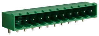 CAMDENBOSS CTBP9350/11 Terminal Block, Closed Ended, Header, 5 mm, 11 Ways, Through Hole Right Angle