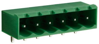 CAMDENBOSS CTBP9358/6 Terminal Block, Closed Ended, Header, 5.08 mm, 6 Ways, Through Hole Right Angle