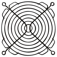 MULTICOMP PRO MC32664 Fan Finger Guard, Steel - Wire Form, 115mm Axial Fans, 105 mm, Bright Nickel Chrome
