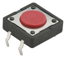 MULTICOMP PRO MC32873 Tactile Switch, MCDTS-2, Top Actuated, Through Hole, Round Button, 260 gf, 50mA at 12VDC
