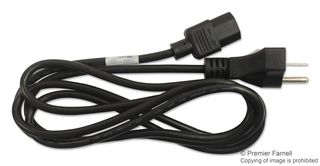 VOLEX 17566. Mains Power Cord, NEMA 6-15P to IEC 60320 C13, 2 m, 10 A, 250 V, Black