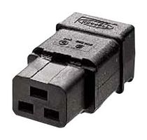 HUBBELL WIRING DEVICES H320C Power Entry Connector, Power Entry, 20 A, Black, Nylon (Polyamide) Body, 250 V