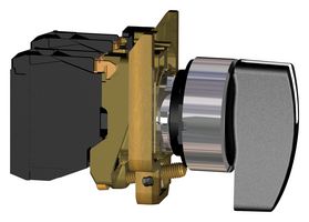 SCHNEIDER ELECTRIC XB4BJ53 Rotary Switch, 3 Position, 2 Pole, 45 °, 1.2 A, Harmony XB4 Series