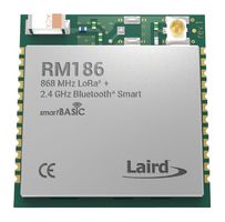 EZURIO RM186-SM-01 LoRa + Bluetooth® Module, LPWAN EIoT Applications, 863 to 870Mhz, 50KBPS