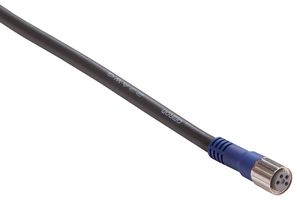 OMRON INDUSTRIAL AUTOMATION XS3F-LM8PVC4S2M Sensor Cable, M8 Receptacle, Free End, 4 Positions, 2 m, 6.6 ft, XS3F-L Series