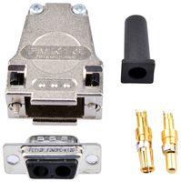 MOLEX / FCT 173114-0082 Combination Layout D Sub Connector, DE-2W2, Plug, 2 Contacts, 2 Power, Solder