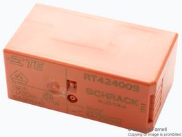 SCHRACK - TE CONNECTIVITY RTE44012 Power Relay, DPST-NO, 12 VDC, 8 A, RT2 Series, PCB, DC Monostable