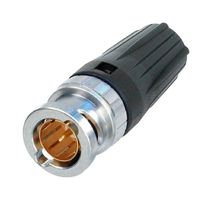 NEUTRIK NBNC75BJP9 RF / Coaxial Connector, HD BNC Coaxial, Straight Plug, Crimp, 75 ohm, Belden 1505F, Brass