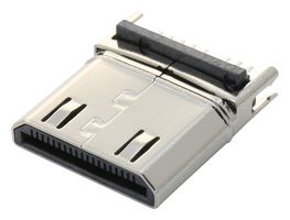 MULTICOMP PRO 60S019P-301N-B1 HDMI Connector, Mini, 19 Contacts, Plug, PCB Mount, Solder, Gold Plated Contacts, Metal Body