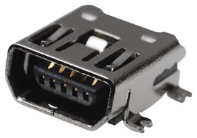 SAMTEC MUSB-05-F-AB-SM-A USB Connector, Mini USB Type AB, USB 2.0, Receptacle, 5 Ways, Surface Mount, Right Angle