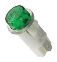 CHICAGO MINIATURE LIGHTING 1090QC5-28V Incandescent Lamp, Quick Connect, 12.7 mm, 40 mA, 28 V, Round with Flat Top, 1090QC