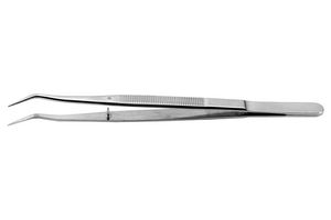 Ideal-Tek 650.SA Tweezer, Bent/pointed, 150mm