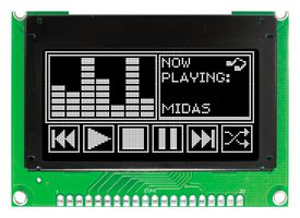 Midas Displays MCOB128064T1V-WP Display, Oled, Cob, 128X64 Pixels