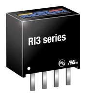 RECOM POWER RI3-0509S Isolated Through Hole DC/DC Converter, ITE, SIP, 1:1, 3 W, 1 Output, 9 V