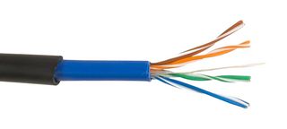 Alpha Wire 74008 BK002 Unshld Network Cable, 4Pr, 24Awg, Per M