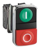 SCHNEIDER ELECTRIC XB4BL73415 Industrial Pushbutton Switch, Harmony XB4 Series, 22.5 mm, SPST-NO, SPST-NC, Momentary, Flush