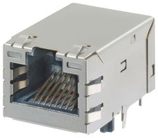 MOLEX 93628-3721 Modular Connector, RJ45 Jack, 1 x 1 (Port), 8P8C, Cat5e, Panel Mount, Through Hole Mount