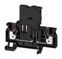 WEIDMULLER 2429870000 Fused Terminal Block, 2 Ways, 26 AWG, 12 AWG, 4 mm², Push In, 6.3 A