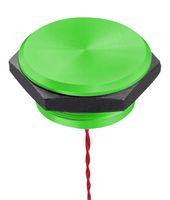 APEM PBAM1AF3002 Vandal Resistant Switch, 30 mm, PBA Series, 30.5 mm, SPST-NO, Momentary, Round, Green