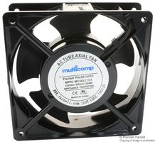 MULTICOMP PRO MC002104 AC Axial Fan, 220V, Square, 120 mm, 38 mm, Ball Bearing, 92 CFM