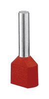 PHOENIX CONTACT 3200810 Wire Ferrule, Twin Wire, 18 AWG, 1 mm², 8 mm, Red, COMBICON