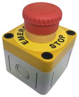 APEM A02ESI3B102IX0+PEA01+A01YL5 Emergency Stop Switch, DPST-NC, On-Off, 10 A, 24 V, 24 V