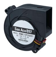 SANYO DENKI 9BMC24P2G001 Fan Blower, 24 VDC, DC, 97 mm, 33 mm, 65.3 CFM
