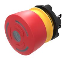 EAO 84-5021.2B20 Emergency Stop Switch, SPST-NC, On-Off, Quick Connect, Solder, 5 A, 250 V, 250 V