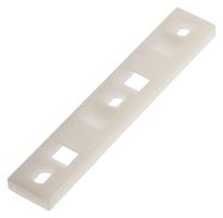 PANDUIT MTP2S-E10-C Cable Tie Mount, Multi Tie Plate, 2 Bundle, Screw, 3.7 mm, Natural, Nylon 6.6 (Polyamide 6.6)