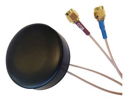 RF SOLUTIONS ANT-GSMGPS-SMA Combo Antenna, 1.71GHz to 2.17GHz, 2.5 VSWR, 2dBi Gain, Linear Polarisation, Adhesive/Screw