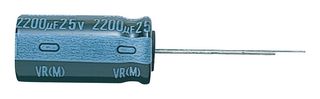 NICHICON UVR1H222MHD Electrolytic Capacitor, 2200 µF, 50 V, ± 20%, Radial Leaded, 2000 hours @ 85°C, Polar