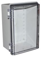 CAMDENBOSS CHDX8-227C Plastic Enclosure, Hinged Lid, Heavy Duty, Polycarbonate, 150 mm, 200 mm, 300 mm, IP67