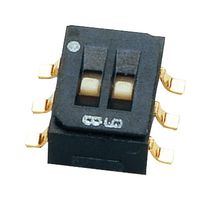 NIDEC COMPONENTS CAS-D20TB Slide Switch, DPDT, On-On, Surface Mount, CAS Series, 100 mA