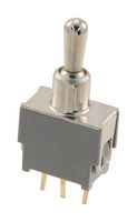 NIDEC COMPONENTS ATE1E-2M3-10-Z Toggle Switch, Subminiature, On-Off-On, SPDT, Non Illuminated, ATE Series, Through Hole, 50 mA