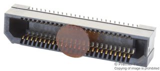 HIROSE / HRS ER8-60S-0.8SV-5H Mezzanine Connector, Receptacle, 0.8 mm, 2 Rows, 60 Contacts, Surface Mount, Copper Alloy