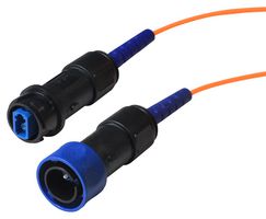 BULGIN LIMITED PXF4054BAC Fibre Optic Cable, IP66/IP68/IP69K, 25m, 62.5µm / 125µm, Multimode, 1 Fibre, LC to LC