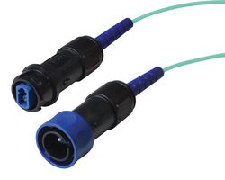 BULGIN LIMITED PXF4054CAA Fibre Optic Cable, IP66/IP68/IP69K, 5m, 50µm / 125µm, Multimode, 1 Fibre, LC to LC