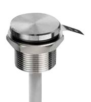 APEM PBAR9AFB000MX Vandal Resistant Switch, PBA Series, 19.2 mm, SPST-NO, Momentary, Flat, Natural