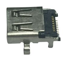 MULTICOMP PRO MC002785 HDMI Connector, 19 Contacts, Receptacle, Surface Mount, Through Hole Mount, Solder