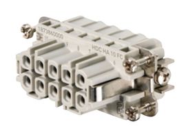 WEIDMULLER HDC HA 10 FC Heavy Duty Connector, RockStar HA, Insert, 10+PE Contacts, 2, Receptacle